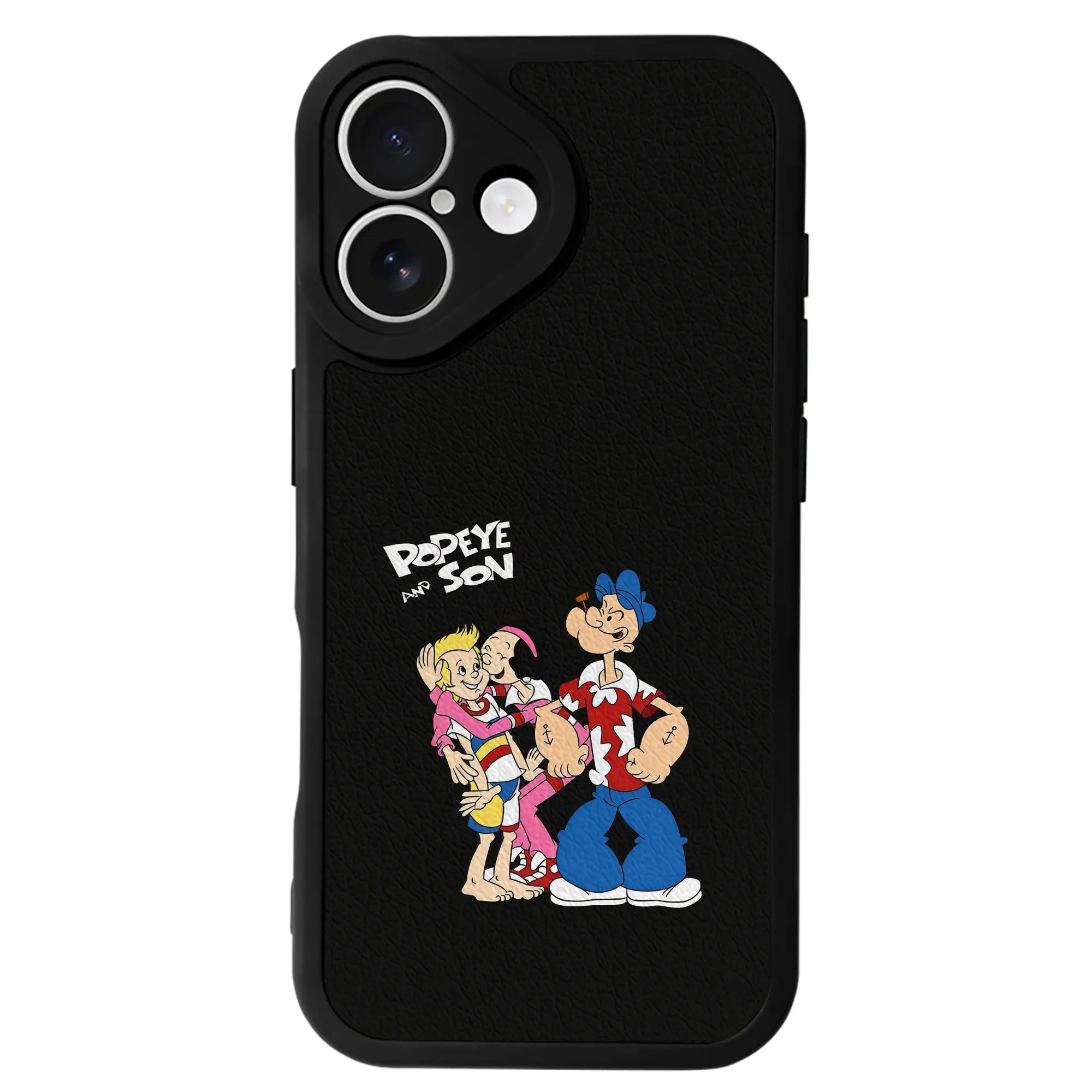 ポパイ グッズ ポパイ - IPhone 16シリーズ対応 ・ シリコンスマホケース ・ レザー調 ・ 高精度フィット ・ 耐衝撃 ・ ワイヤレス充電対応 ・ 精密カット